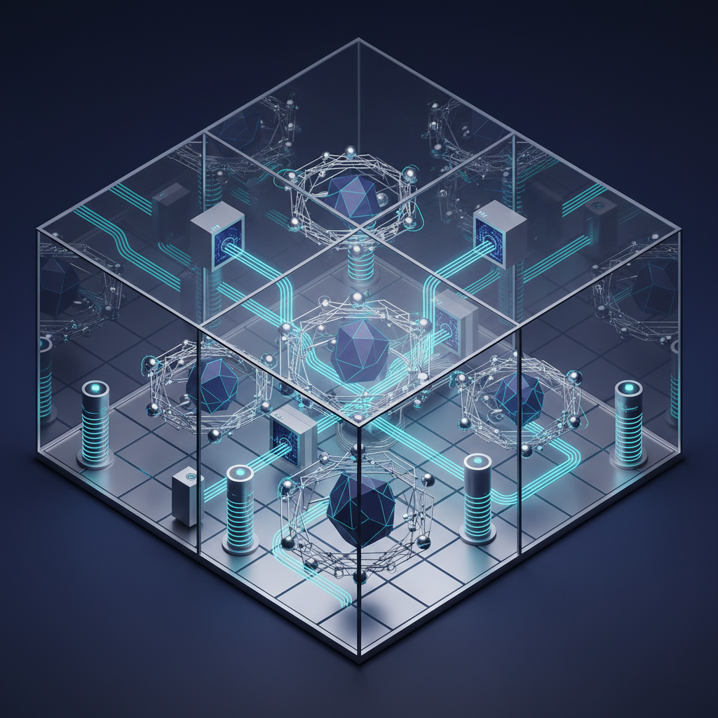 AI illustration by Charlie A security vault with transparent walls showing data flows and access controls protecting agent operations.